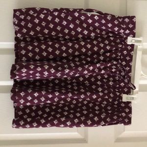 Cranberry Linen Skirt